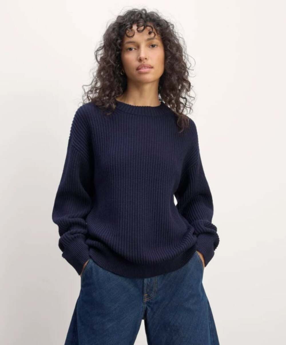 Everlane The Cocoon Crew in Everyday Organic Cotton Sweater Small